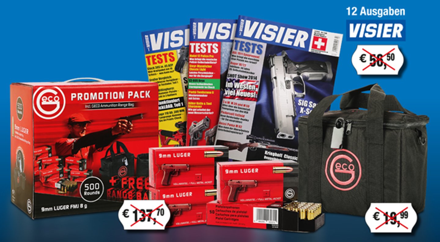 GECO 9 mm mit VISIER Jahres-Abo GECO 9 mm mit VISIER Jahres-Abo