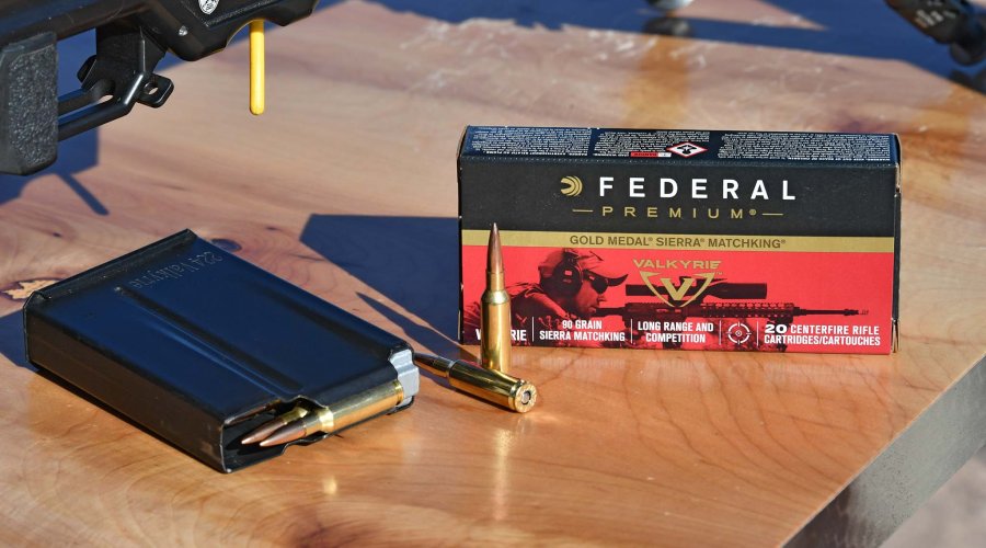 Verpackung der .224 Valkyrie Gold Medal Sierra Matchking