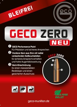 Neu: GECO ZERO - bleifreies Jagdgeschoss Neu: GECO ZERO - bleifreies Jagdgeschoss