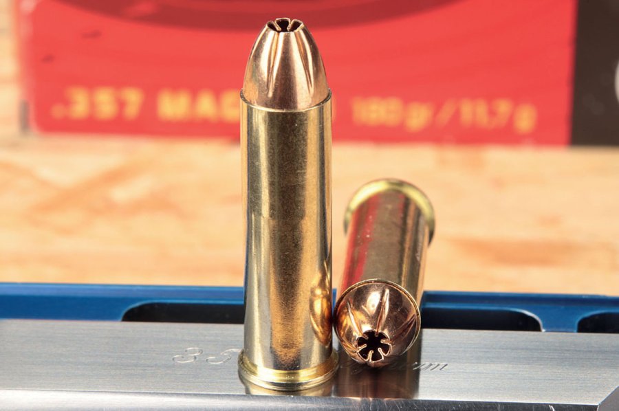 Test: GECO Hexagon .357 Magnum Matchpatrone Revolverpatrone GECO Hexagon .357 Magnum vor Verpackung