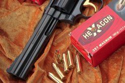 Test: GECO Hexagon .357 Magnum Matchpatrone Matchpatrone GECO Hexagon .357 Magnum mit Revolver Smith & Wesson Modell 686