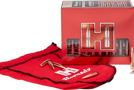 Brandneue Hornady A-TIP Matchgeschosse Polierbeutel aus der Packung der HORNADY A-TIP.