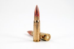 Patrone im Kaliber 7,62 x 39 mm Die klassische FMJ 7,62 x 39 mm.