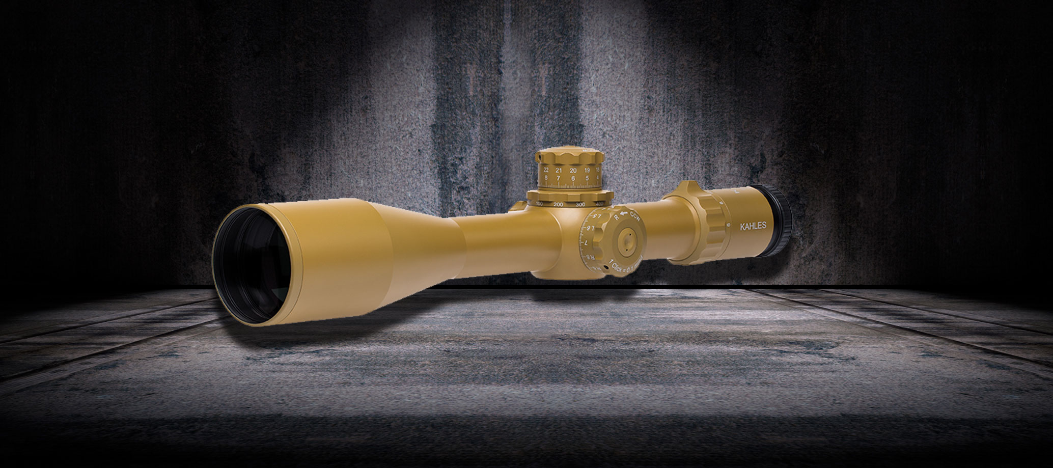 kahles: KAHLES K624i Zielfernrohr im RAL 8000 Farbton für lange Distanzen