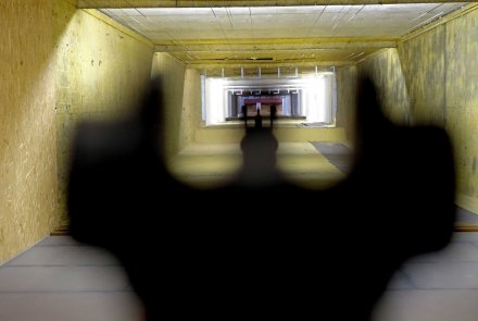 Sicht durch ein Leuchtpunktvisier 100 Meter 