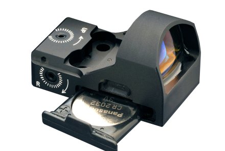 Delta Optical Minidot HD mit seitlichem Batteriefach.