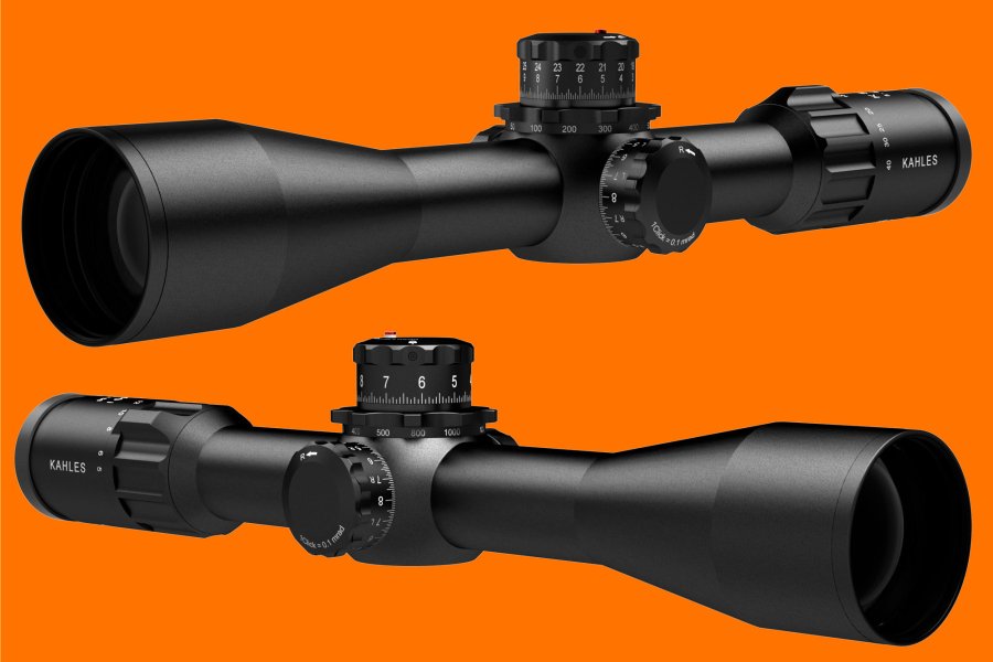 Kahles K540i und K540i DLR: Die wichtigsten technischen Details zu den neuen Long-Range-Zielfernrohren mit 8-fach-Zoom und 40-facher Vergrößerung Oben das Kahles K540i von der linken Seite und darunter das Kahles K540i DLR von der rechten Seite aus zu sehen.