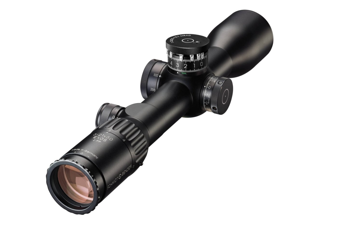 Single Turn II-Ballistic: neue Turmverstellung für Zielfernrohre von Schmidt & Bender 3-21x50 Exos Zielfernrohr mit Turmverstellung Single Turn II Ballistic st ii b