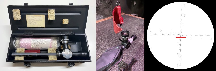 User-Test: Langzeittester Rafael Nehring über das Einschießen des Zero Compromise Optic ZC527 Ziellinienpruefer in der Anwendung von Zero Compromise Optic ZC527 zielfernrohr auf Cadex CDX 50 Tremor praezisionsbuechse im Kaliber .50 BMG auf 100 Meter Referenzentfernung