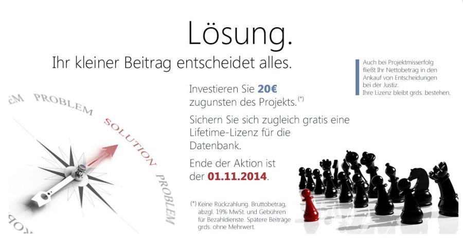 Crowdfunding: Datenbank für Waffenrecht Crowdfunding: Datenbank für Waffenrecht