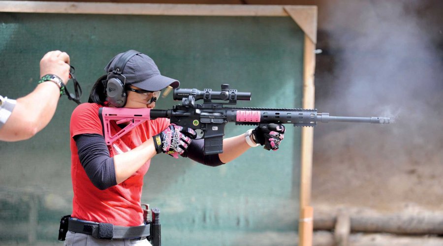 IPSC-Schützin Maggie Josi bei den Deutschen IPSC Rifle Meisterschaften 2016