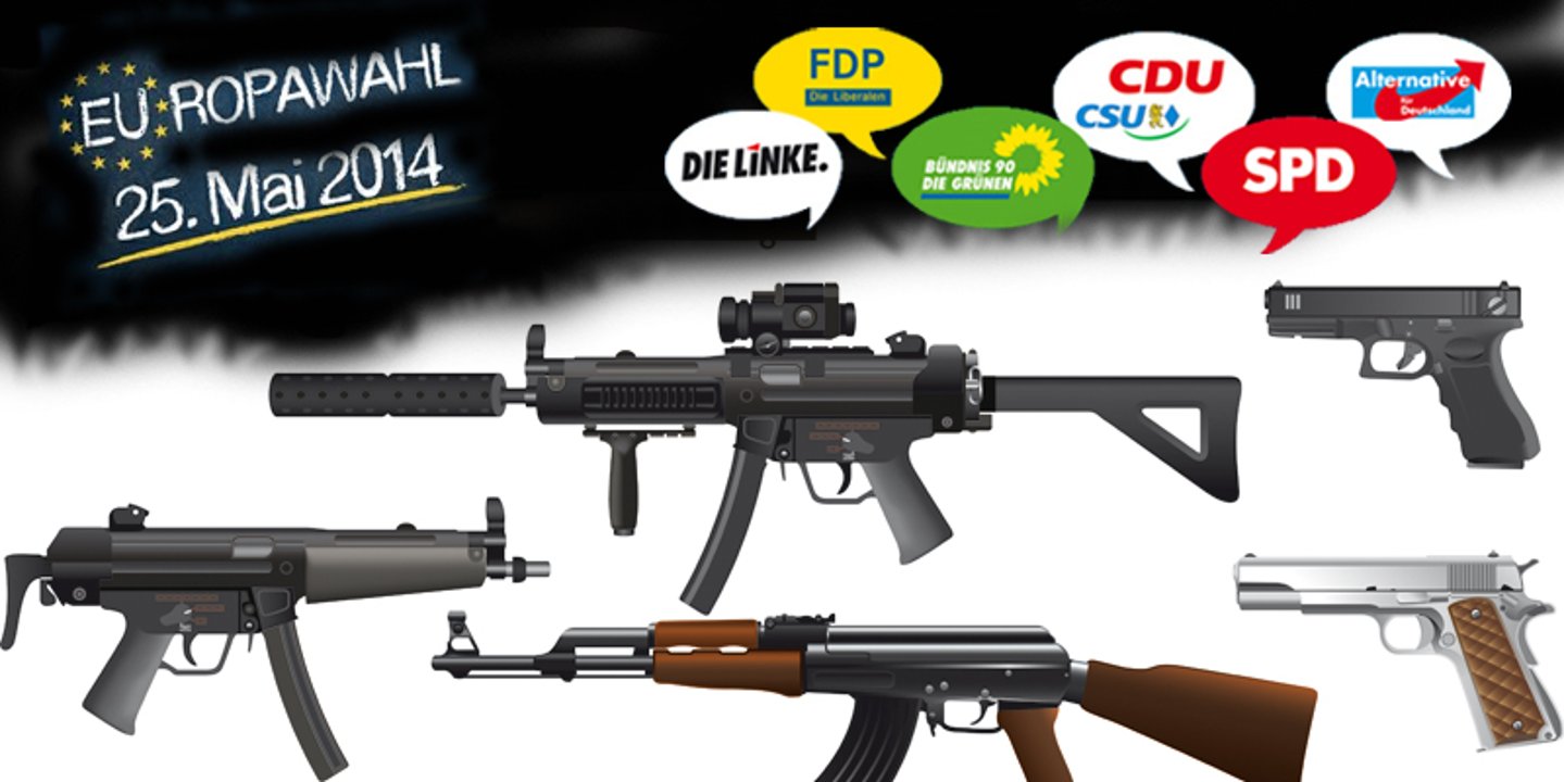 Europawahl 2014: Wahlprüfsteine zum Waffenrecht Europawahl 2014: Wahlprüfsteine zum Waffenrecht