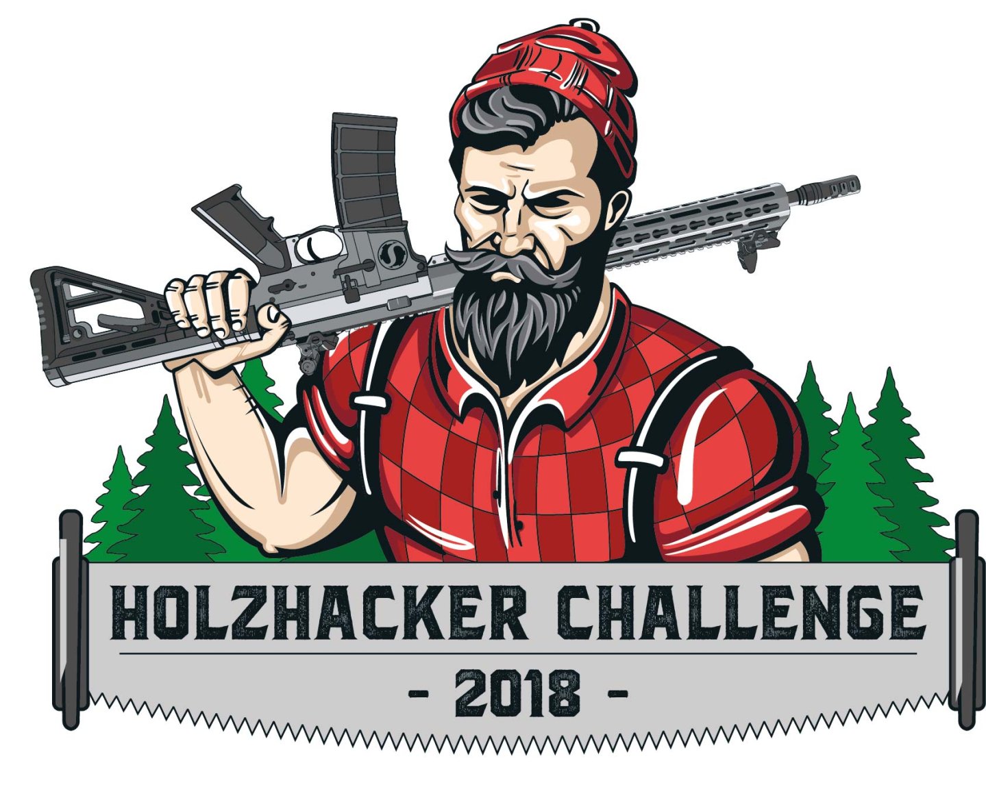 Holzhacker Challenge 2018 – "Bäume" fällen mit einem Schmeisser AR-15 Logo der Holzhacker Challenge 2018