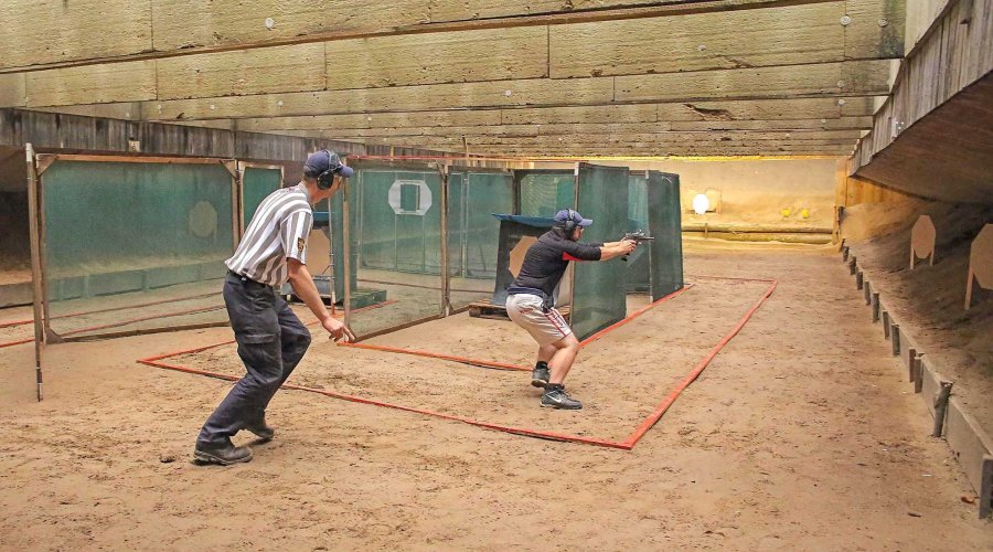 Parcours mit Zielscheiben bei der DM IPSC Kurzwaffe 2016
