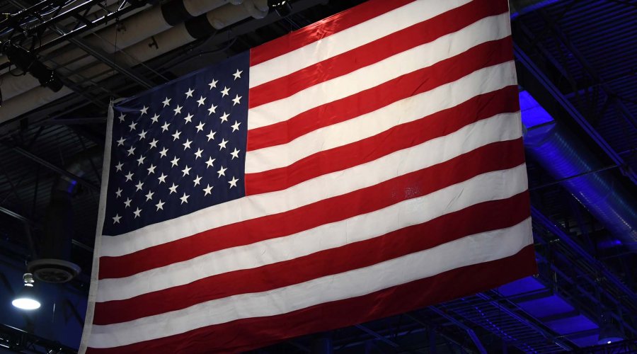 Fahne der USA auf der SHOT Show 2017