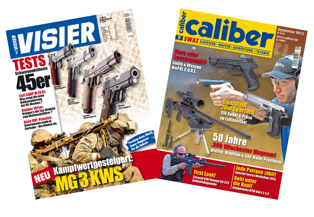 magazin-visier: Der Sommer geht, die Septemberausgaben von VISIER und CALIBER kommen