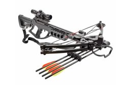 Ausrüstung fürs Armbrustschießen – Armbrustsport mit 4komma5 Compound-Armbrust Man Kung Hawk XB55.