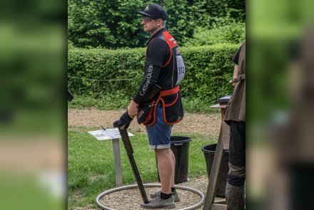 Robert Mayrhörmann mit seiner Caesar Guerini Invictus 3.