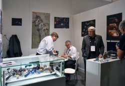 Deutscher Pavillon auf der SHOT Show 2019 Uwe Janz an seinem Messestand auf der SHOT Show 2019.