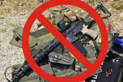 EU-Parlamement beschließt Verschärfung des Waffenrechts AR-15 Gewehr durchgestrichen