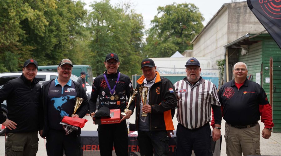 Top-3 der Seniors Category der Revolver Division  der GECO IPSC Masters 2022.