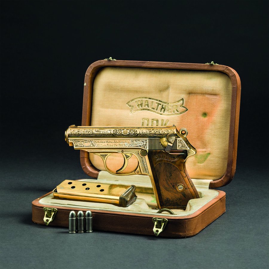 2. Mai 2018: Große WALTHER Auktion bei Hermann Historica Vergoldete Walther PPK bei Hermann Historica.