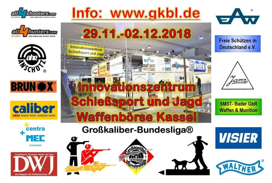 Internationale Waffenbörse Kassel - WBK 2018 Aussteller, Marken und Unternehmen des Innovationszentrums Schießsport und Jagd 2017