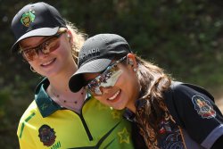 IPSC Australasia 2024: Matchbericht vom Wettkampf in allen Kurzwaffen-Divisionen sowie mit Pistolenkarabinern (PCC) auf Bali Lachende Teilnehmerinnen der IPSC Australasia 2024.