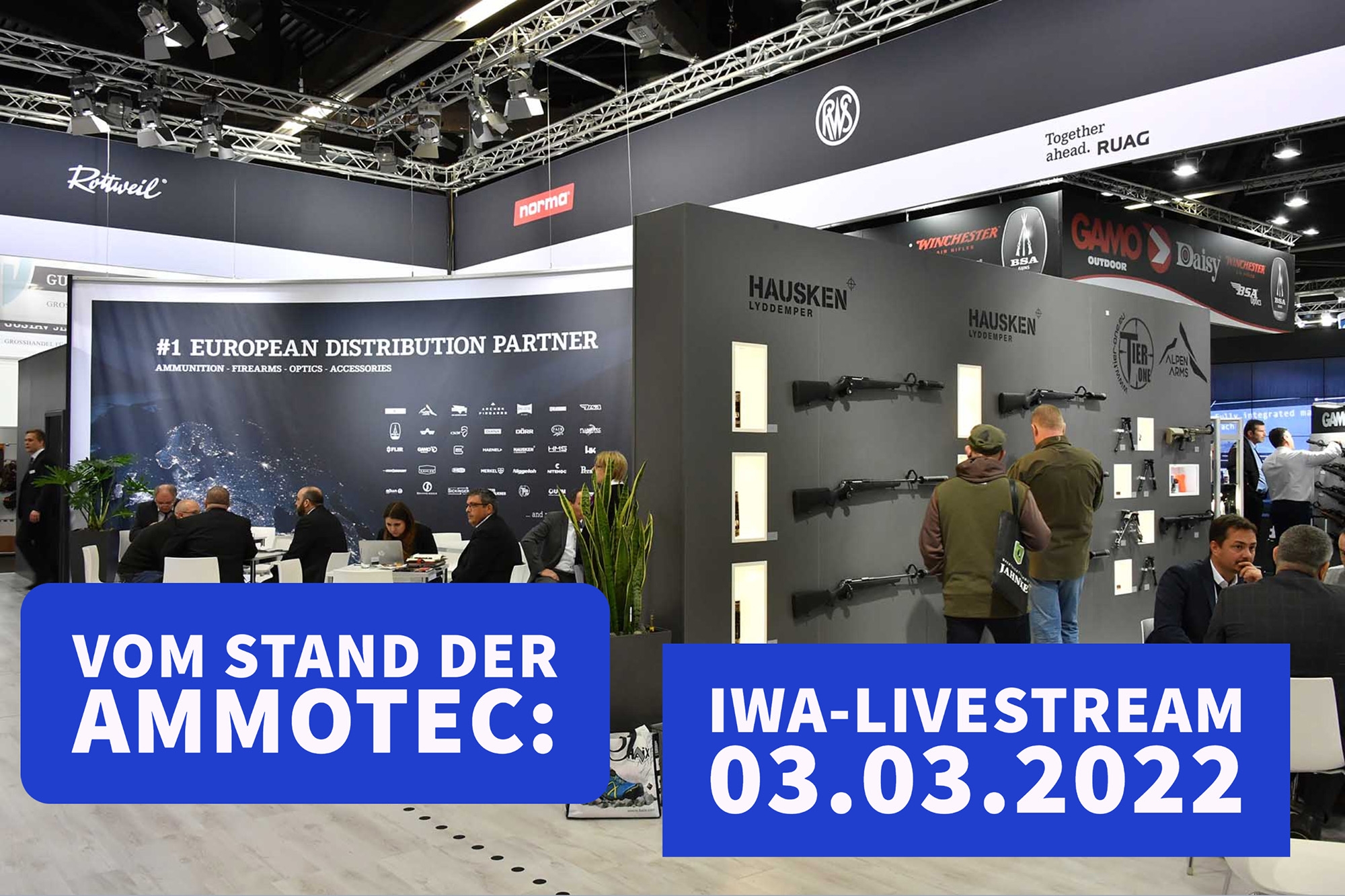 RWS GmbH: Talks, Trends, neue Produkte: Der Ammotec-Livestream von der IWA 2022 - Wissenswertes aus den Markenwelten von RWS, Hausken, Norma und GECO - jetzt im Video RWS GmbH: Talks, Trends, neue Produkte: Der Ammotec-Livestream von der IWA 2022 - Wissenswertes aus den Markenwelten von RWS, Hausken, Norma und GECO - jetzt im Video