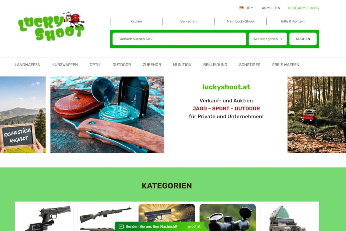 LuckyShoot.eu: Auktionsplattform für Unternehmen und Privatverkäufer – diese Dienstleistungen gibt es für Sie Startseite von LuckyShoot.eu