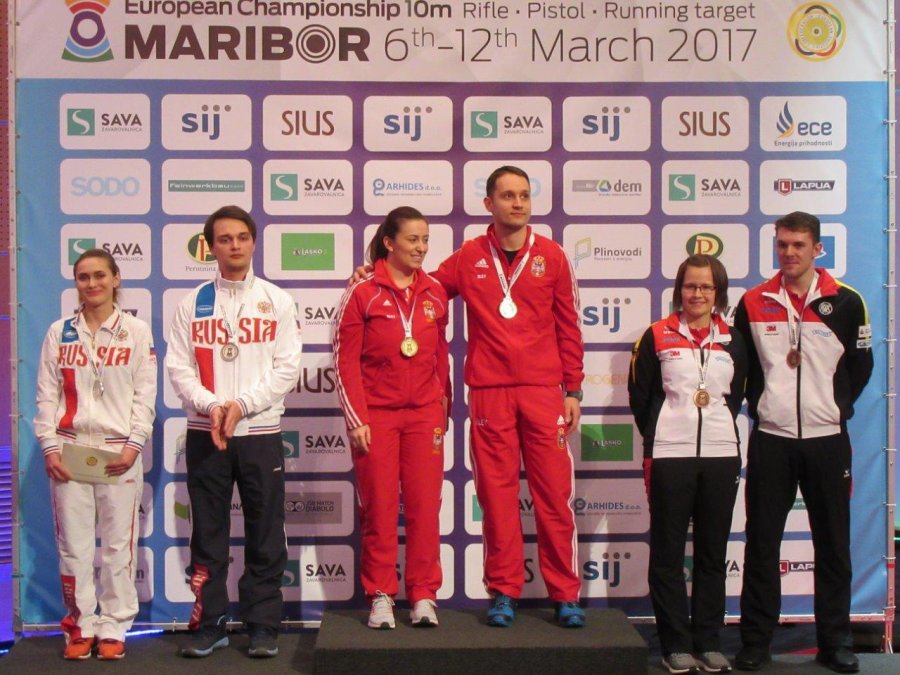 Rückblick: Europameisterschaften 10 m 2017 Medaillengewinner Mixed Team Event Luftgewehr EM 2017