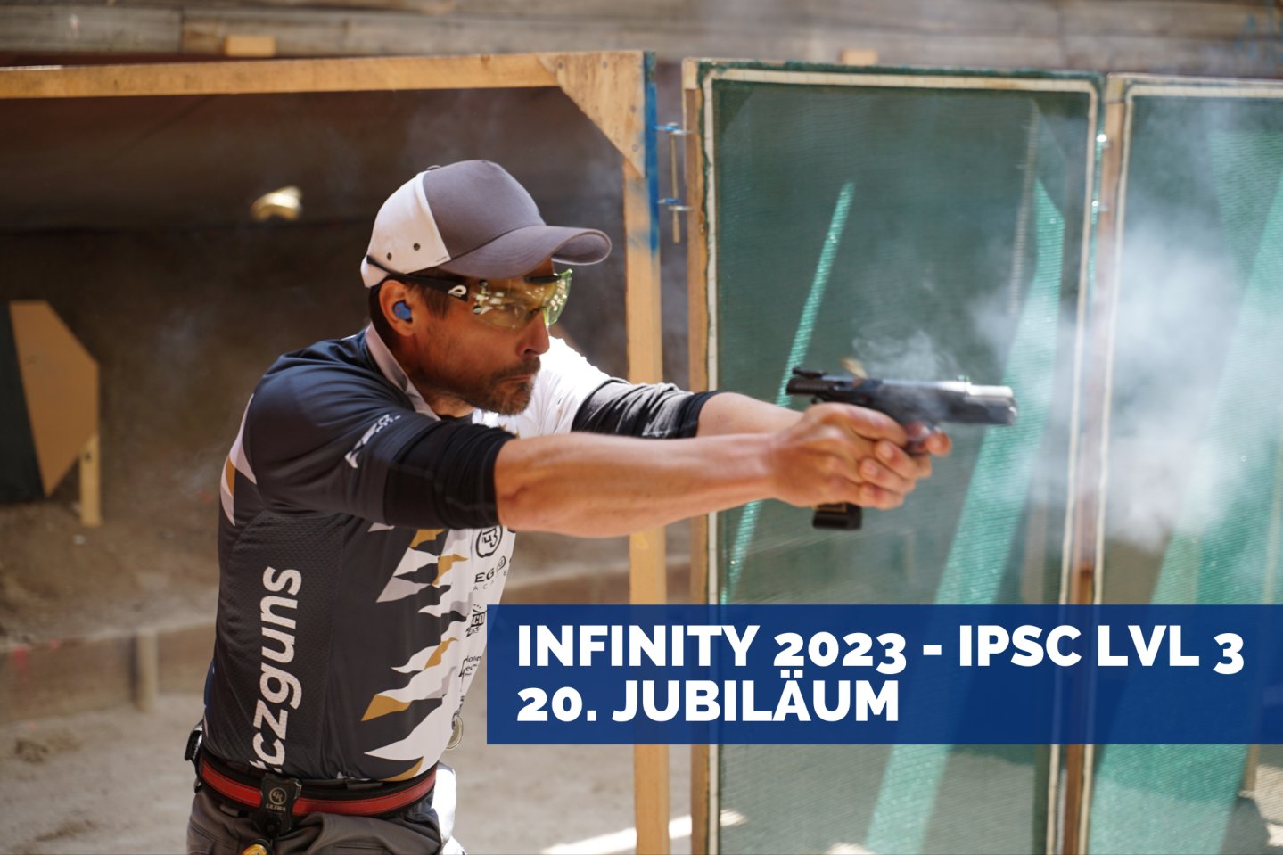 Am Pfingstwochenende feierte die Infinity Open ihr 20. Jubiläum. Das IPSC Levell III-Match zählt inzwischen zu den größten und beliebtesten Veranstaltungen dieser Art in Deutschland. Es lockt auch internationale Top-Schützen wie den Franzosen Eric Grauffel an den Start.