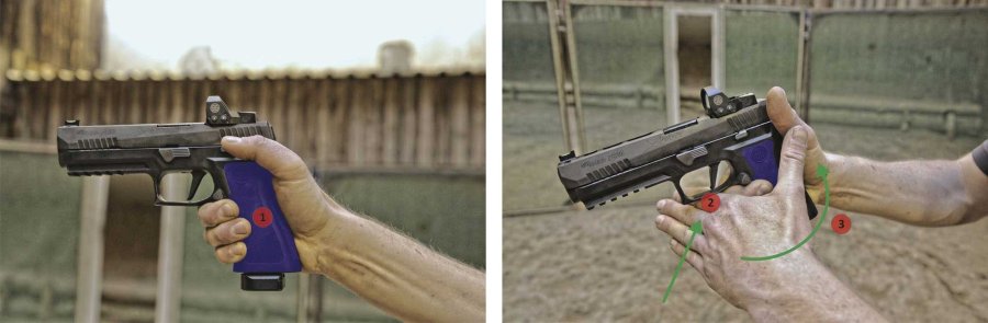 Dynamisches Kurzwaffenschießen und IPSC-Schießtechniken: Die Griffhaltung Der richtige Griff für die Schusshand
