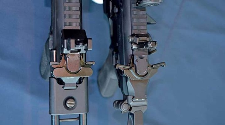 Maschinenpistole SIG Sauer MPX und Sturmgewehr SIG Sauer MCX mit identischer Bedienung wie bei einem AR-Gewehr
