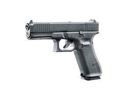 Neu von Umarex: Luftdruck-, Airsoft- und Schreckschuss – freie Waffen für 2021 GLOCK 17 Gen 5 in 9 mm P.A.K. von vorne links.