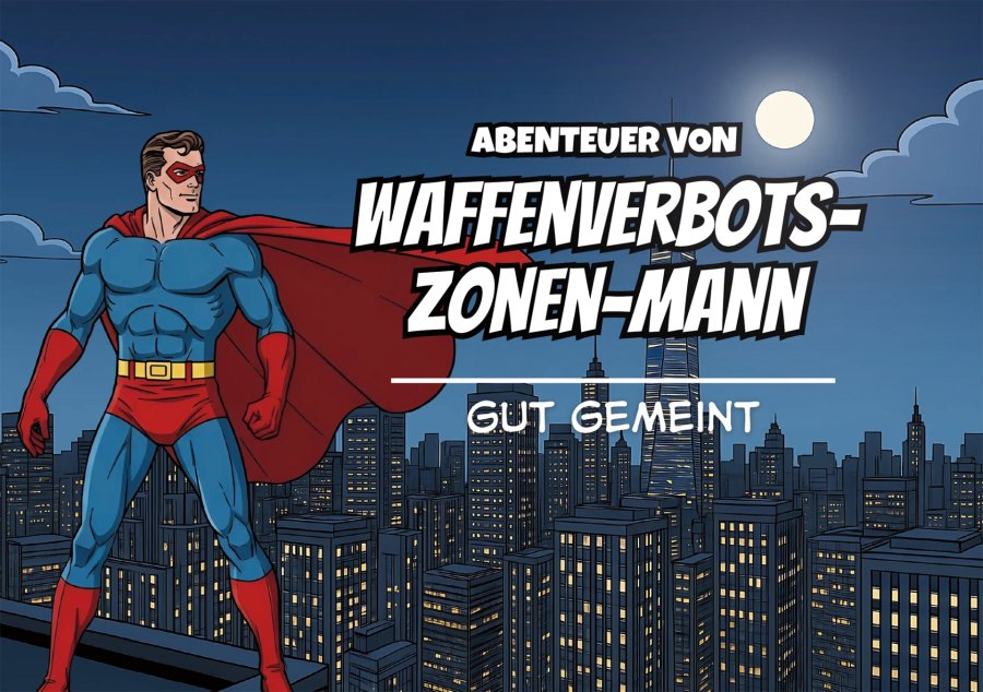 VDB veröffentlicht "ZONAR" Waffenverbotszonen-App und den Comic "Abenteuer von Waffenverbotszonen-Mann"