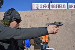 Industry Day at the Range vor der SHOT Show 2018 Industry at the Range: Springfield XD-S Pistole