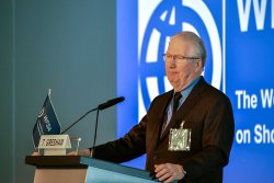 WFSA auf der IWA 2018: "Informiert bleiben und die Nase vorn behalten" Tom Gresham bei der WFSA Vollversammlung 2018 in Nürnberg.