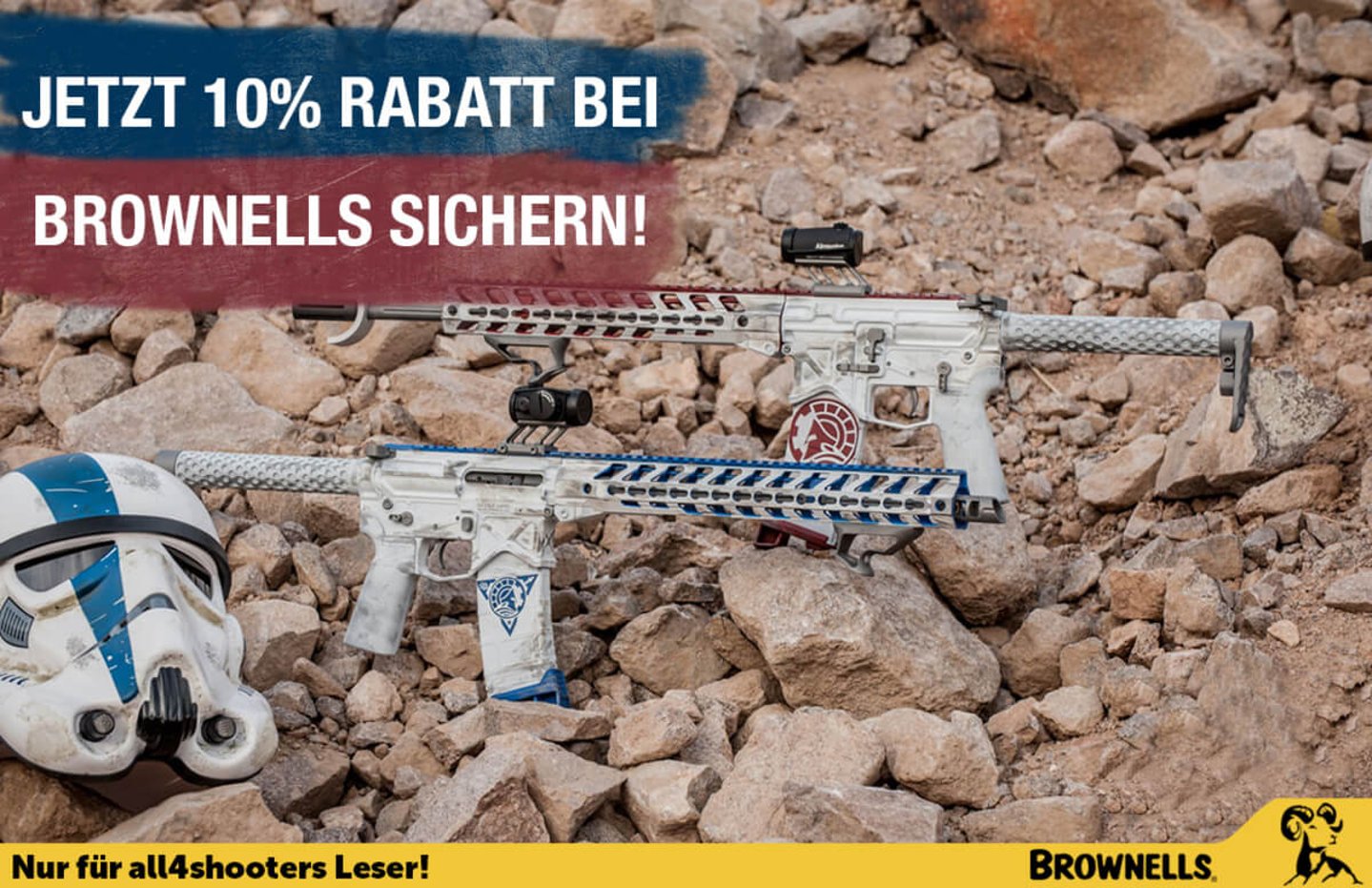 Rabatt bei Brownells Deutschland auf Waffenteile für AR-15 Büchsen 