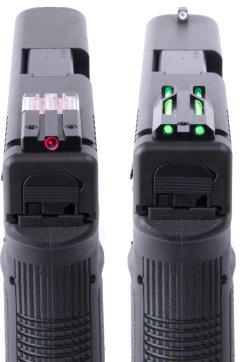 Circle-Dot und Two-Dot Sight Meprolight MEPRO-FT Circle-Dot und MEPRO-FT Two-Dot Sight nebeneinander