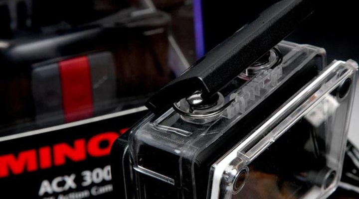 MINOX Action Cam ACX 300 im Test Gehäuse der Action Cam von MINOX