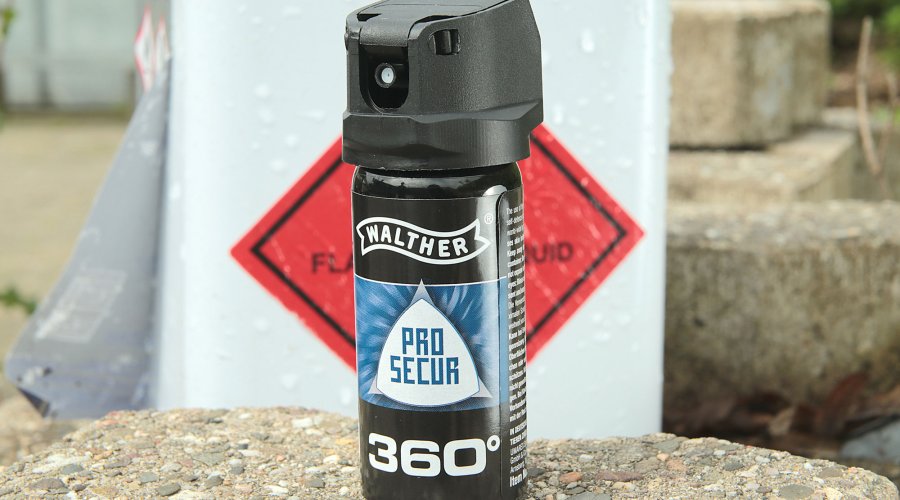 Walther Pro Secur Pfefferspray besitzt einen UV-Markierer.