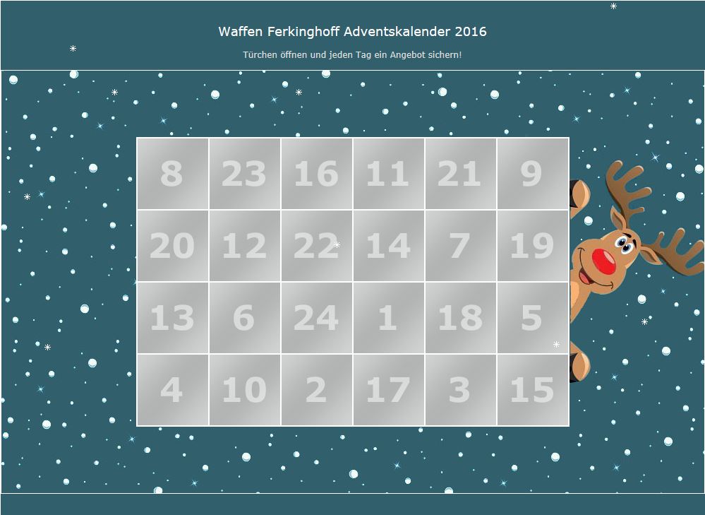 ferkinghoff: Waffen Ferkinghoff Adventskalender 2016