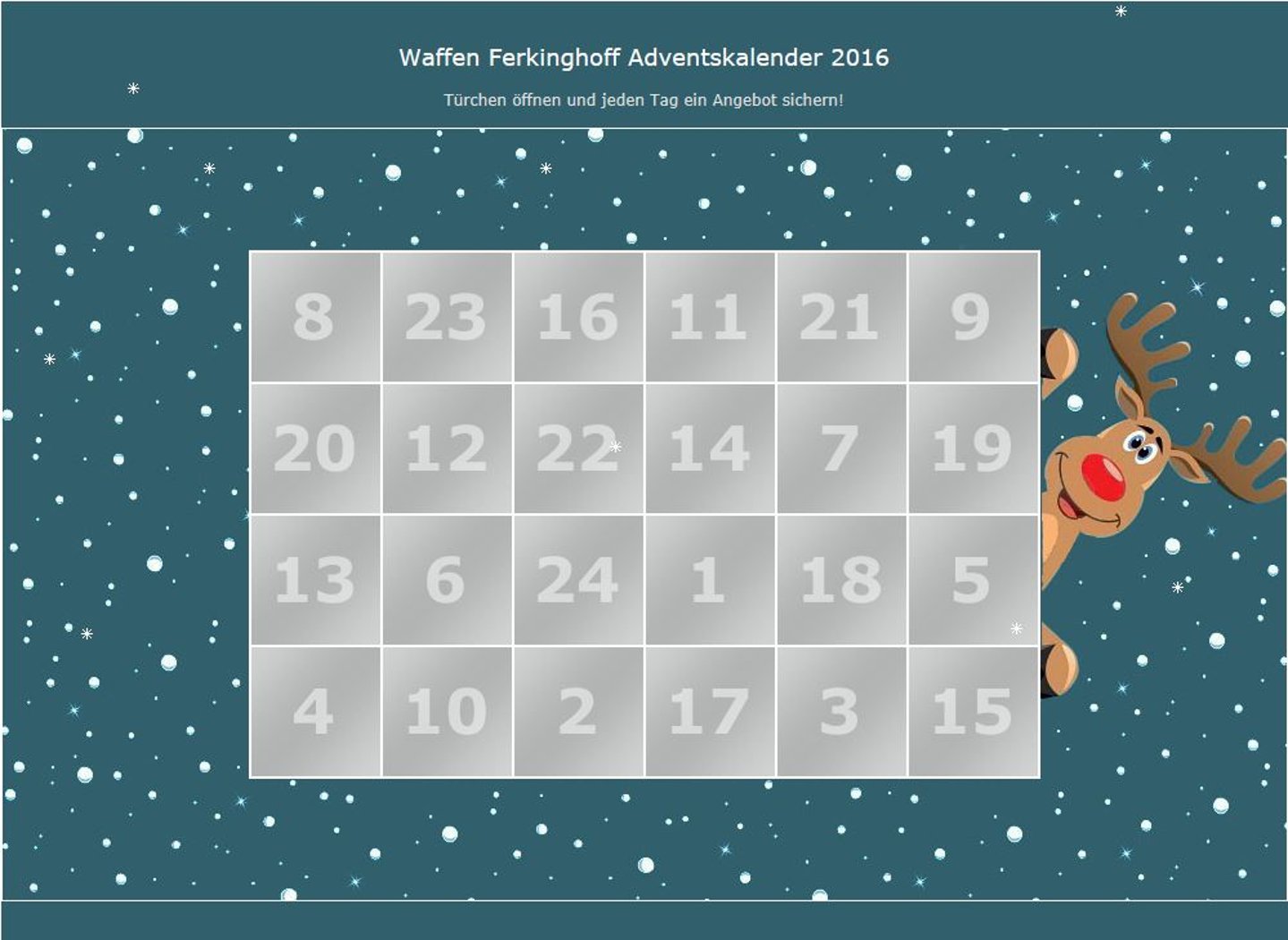 Waffen Ferkinghoff Adventskalender 2016 Adventskalender 2016