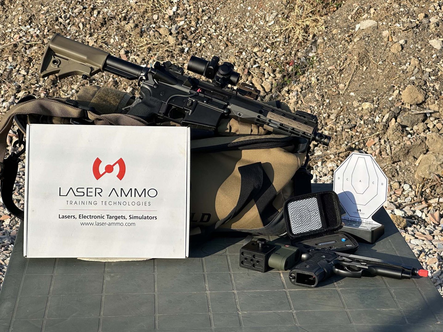 Ziele-Satz Laser Ammo I-MTTS Arena mit Testwaffen