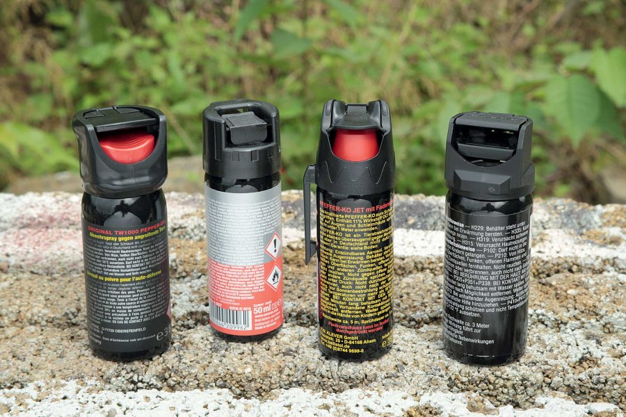 Test: Abwehr- und Pfeffersprays im Vergleich Test: Abwehr- und Pfeffersprays im Vergleich