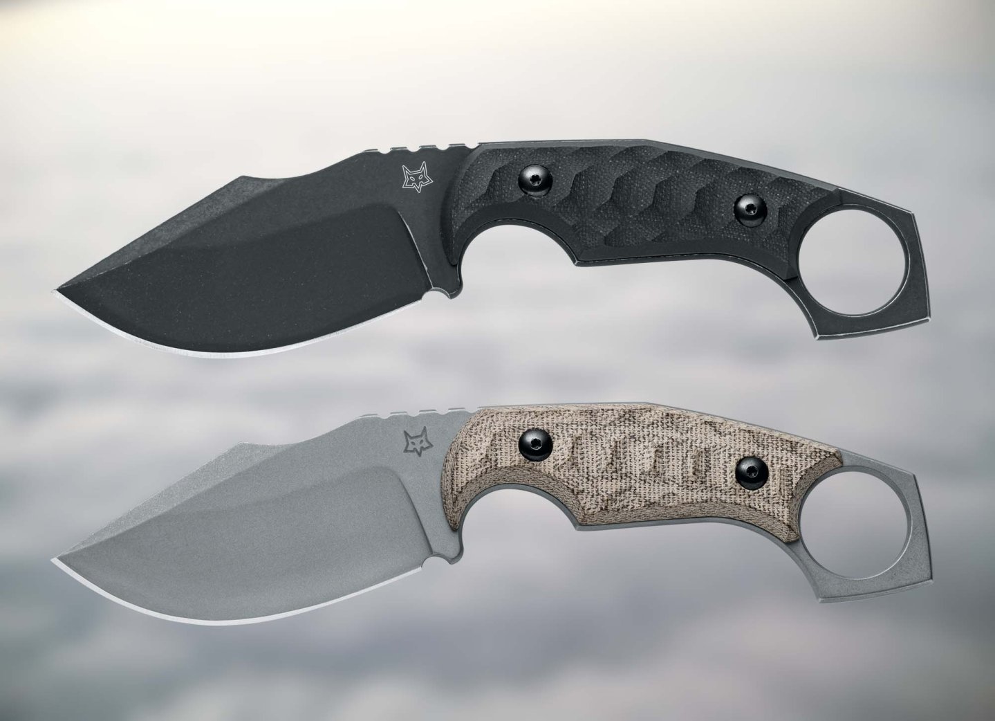 Fox Monkey Thumper – ein "Quasi"-Karambit für jedermann Beide Versionen des Monkey Thumper von Fox Knives