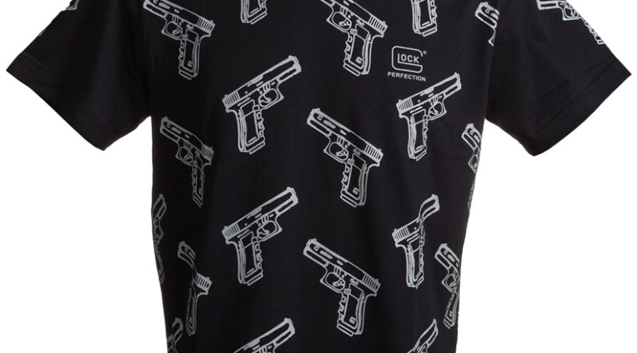 GLOCK T-Shirt Pistole Grau