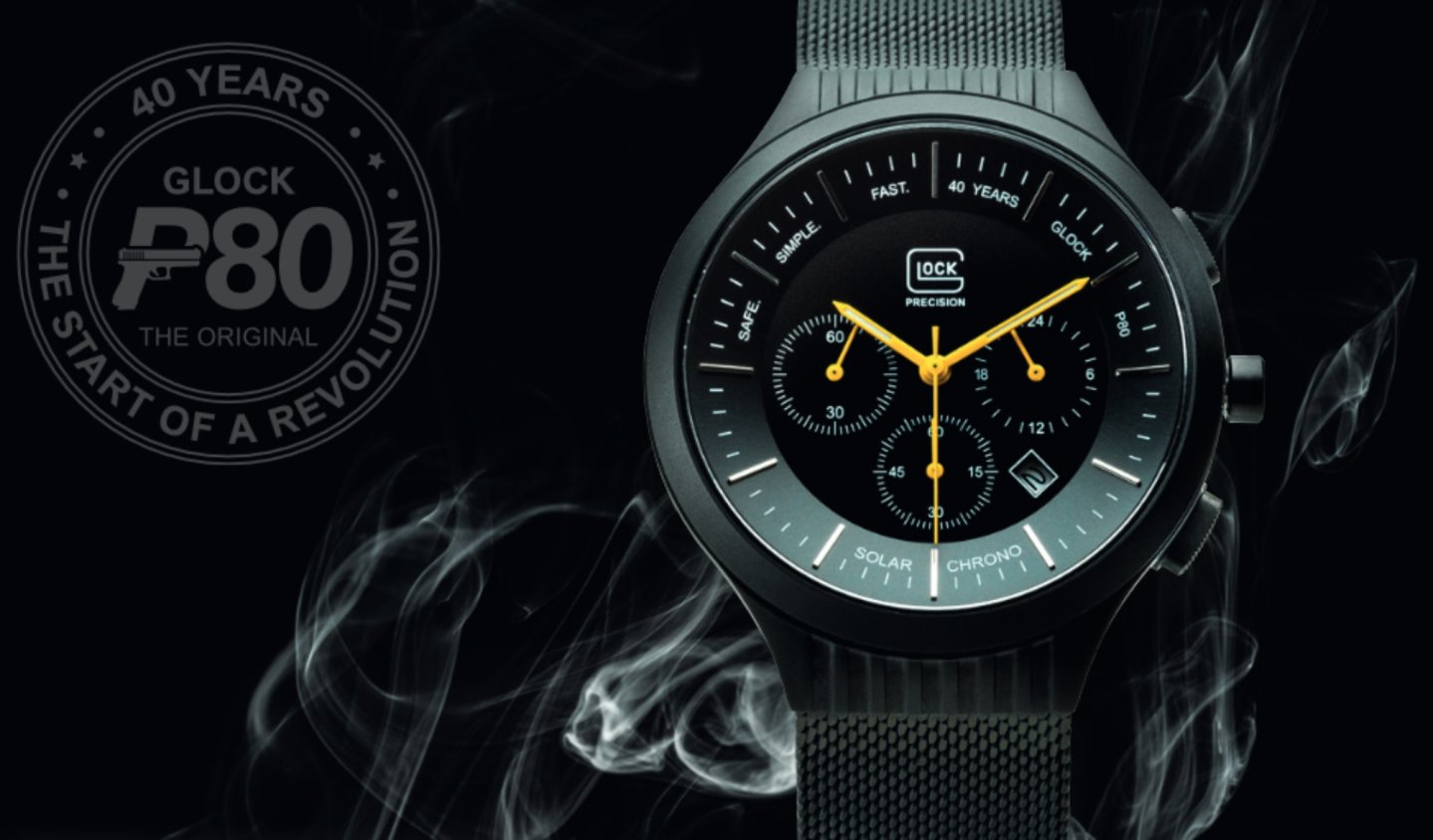 Neue GLOCK Watch Chrono: Zur Feier des 40. Geburtstages der GLOCK-Pistole kommt eine Uhr GLOCK Watch Chrono