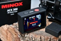 MINOX Action Cam ACX 300 im Test TFT Display der MINOX ACX 300 Kamera
